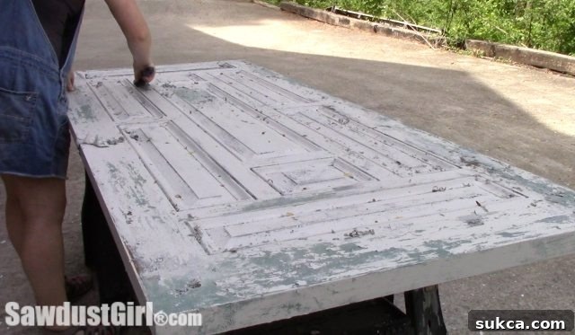 Weathered Wonders: Distressed Studio Barn Door 21 How to create a Chippy Paint finish after final coat