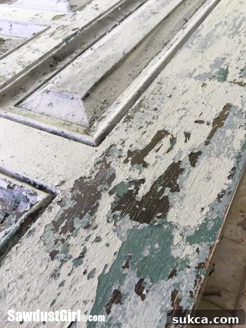 Weathered Wonders: Distressed Studio Barn Door 22 How to create a Chippy Paint finish with various tools