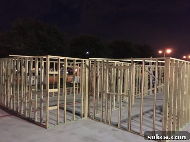 The fully framed house at the end of the Women Build event