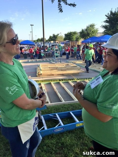 Shelby Rico smiling during the Habitat for Humanity build