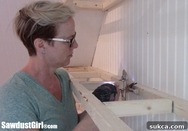 Making floating shelves by securing internal ribs