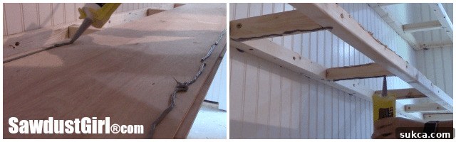 Building long floating shelves with plywood