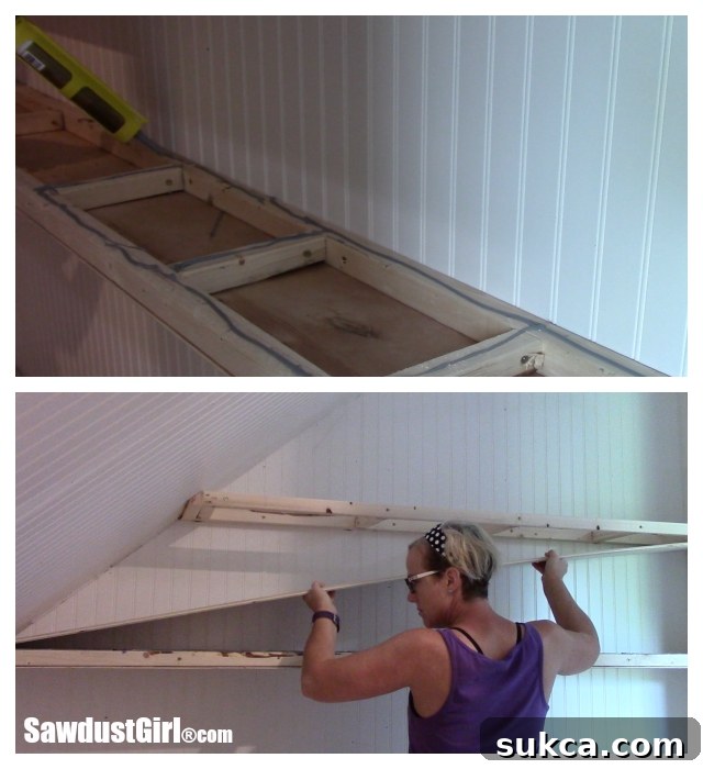 Building decorative shelves with plywood tops