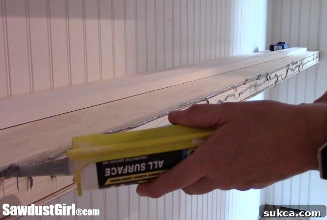 Installing primed pine fronts on floating shelves