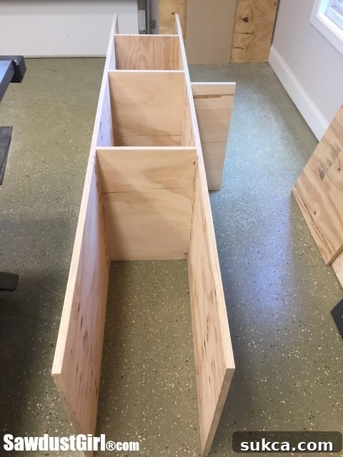 Building a vertical storage cart to hold lumber