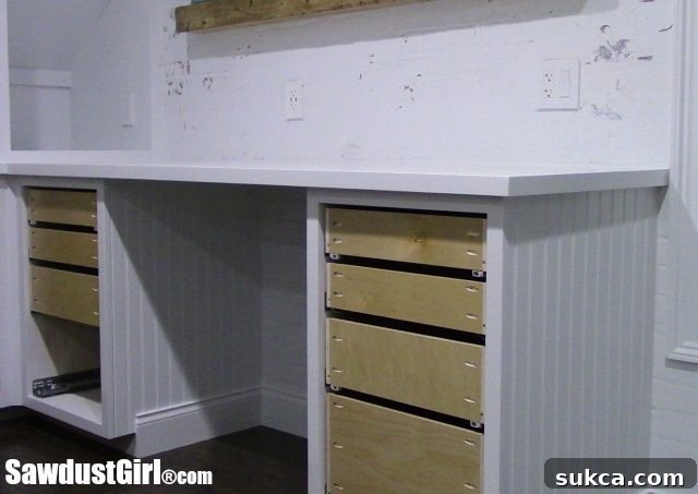 Versatile Drawer Sizes for Optimized Studio Storage Installing drawers in the studio