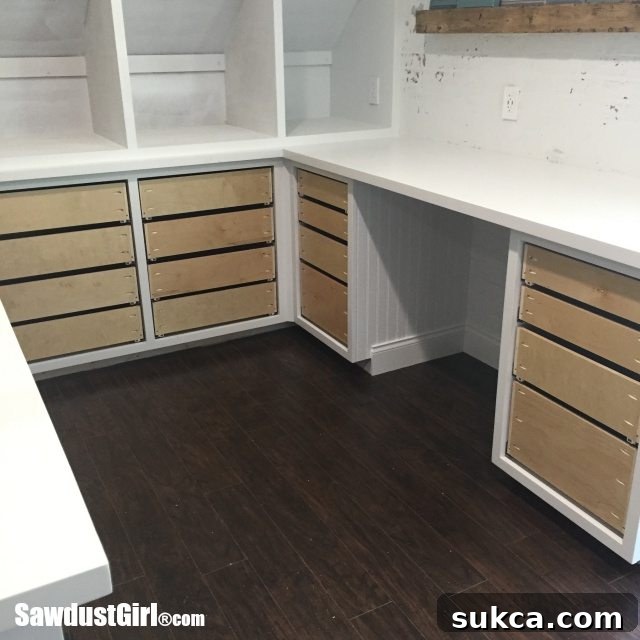 Endless Studio Drawers 11 Completed cabinet drawer boxes ready for fronts in the studio