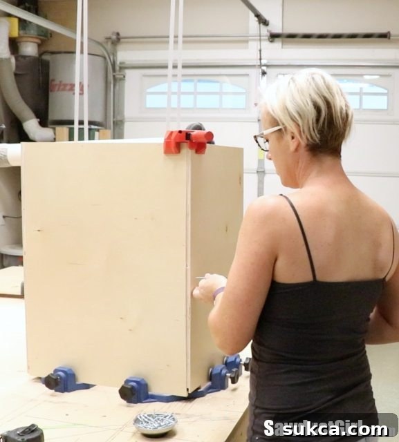 Assembling Pull-Out Cabinet Frame with Screws