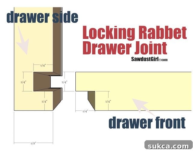 Locking Rabbet Drawer Joint