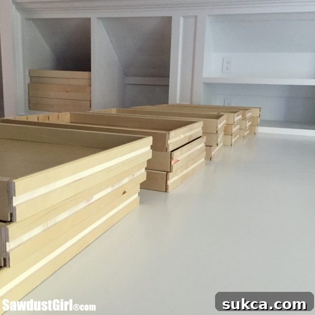 Precision dado cut for seamless wood drawer runners integration