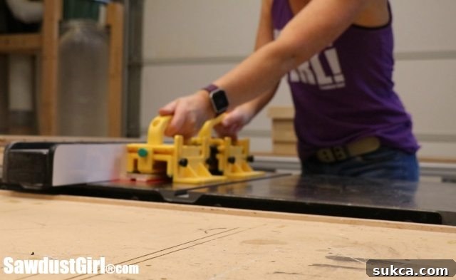 Using a table saw for dado cuts for custom wood drawer runners