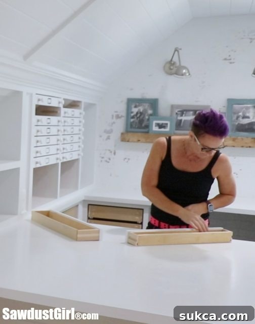 Mobile Map Drawers for Craft Room Organization showcasing storage solution