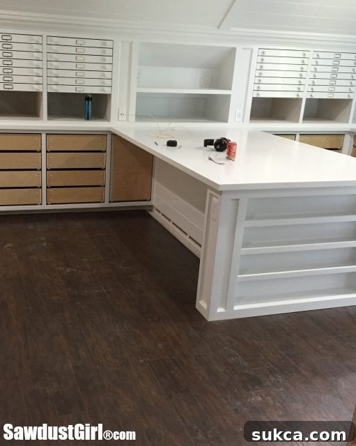 Studio Flooring Transformation Pergo flooring installed, showing a clean, finished look in the studio