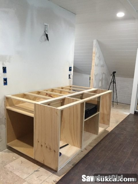 The sturdy frame of the cutting table taking shape, ready for further customization