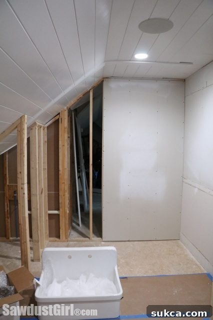 September's Home Journey 4 Loft Remodeling Update: Plumbing Preparation for Sink Wall