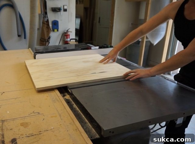 Cutting new sides and dividers for custom cabinet