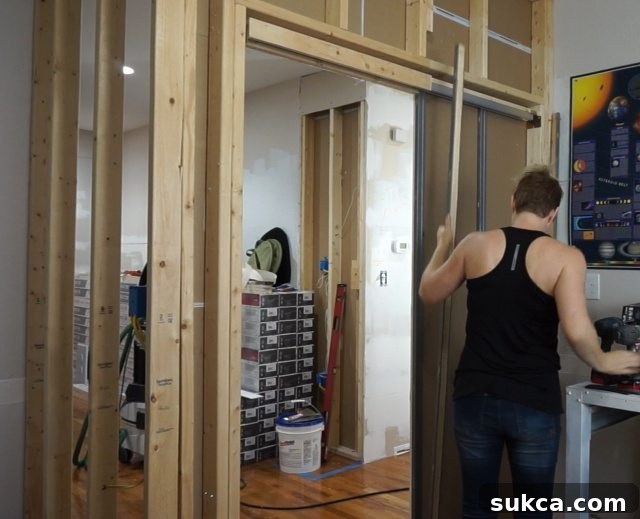 Solution implemented for creaky pocket door
