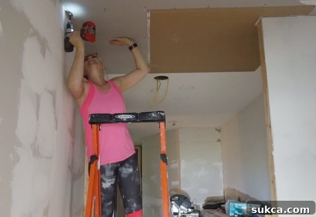 Completing the Ceiling Drywall Overlay