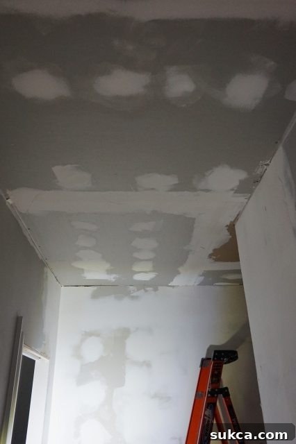 Final Steps: Mudding, Sanding, Painting, and Light Installation