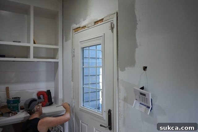 Sherwin Williams Light French Grey Paint Application