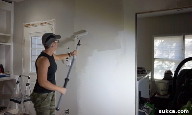 Freshly Painted Wall with Light French Grey