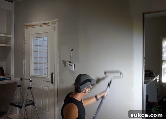 Detail of New Paint and Trim Work