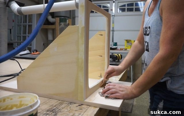 Tilt-out Storage Cabinet Surface Preparation