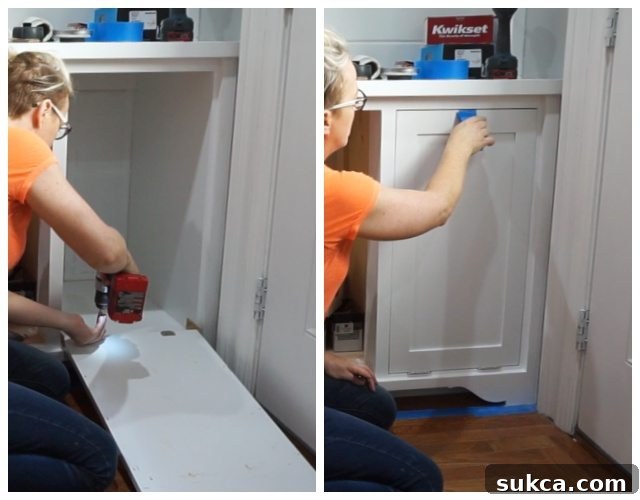 Tilt-out Storage Cabinet Hinge Installation to Cabinet