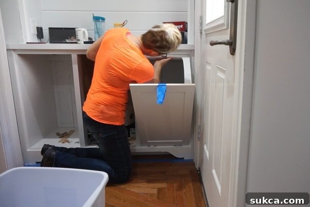 Tilt-out Storage Cabinet Clearance Adjustment
