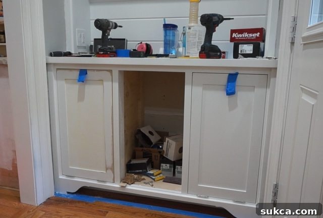 Tilt-out Storage Cabinet Both Cabinets Completed