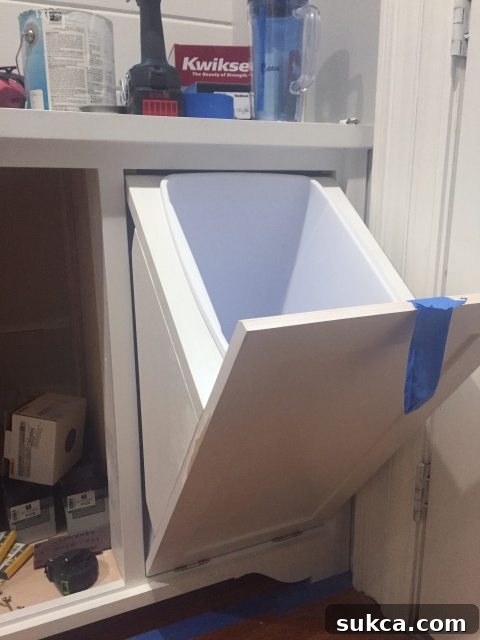 Tilt-out Storage Cabinet Bin Accessibility