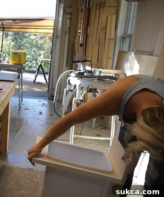Tilt-out Storage Cabinet Visual Placement