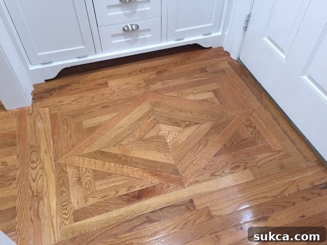 Replacing Wood Floor Decorative Insert - Before