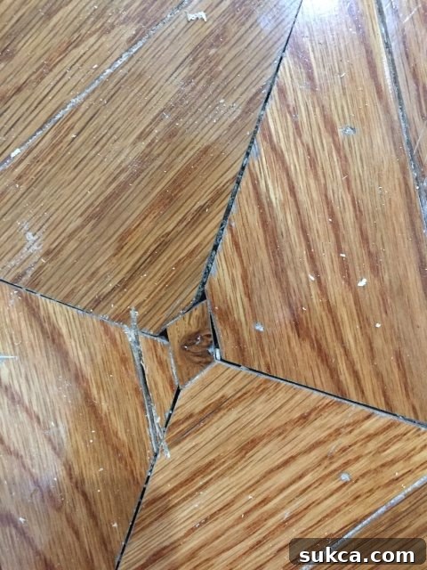Replacing Decorative Flooring Insert - Close Up of Original