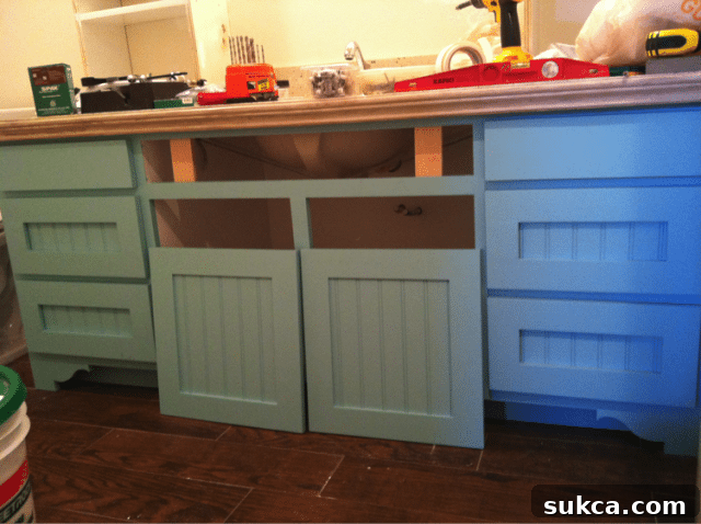 Installing Custom Bathroom Vanity Doors and Drawer Fronts