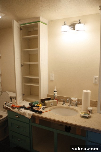 Custom Bathroom Vanity Nearing Completion