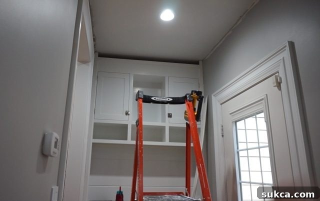 Custom crown molding installation