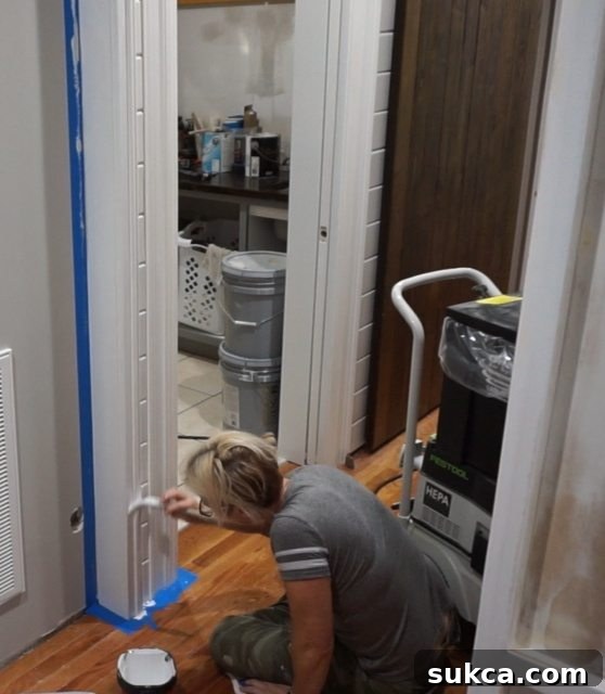 Decorative columns with crown molding