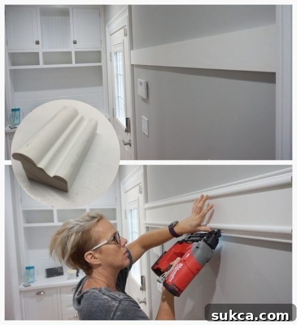 Creating a custom coat rack with moulding