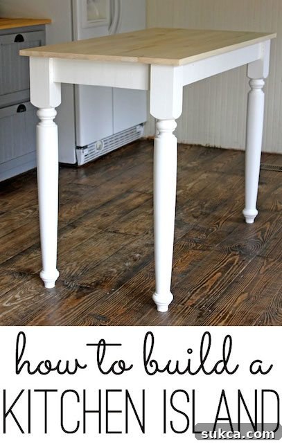 Easy DIY Kitchen Island - Increase Countertop Space and Storage