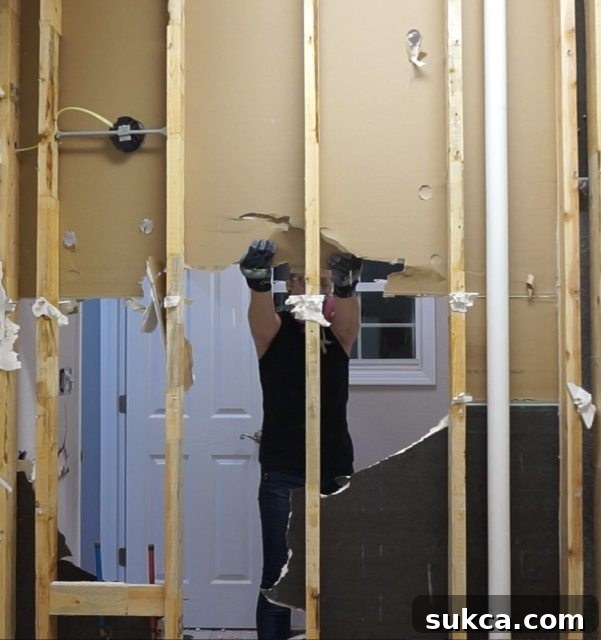 Bathroom walls completely removed