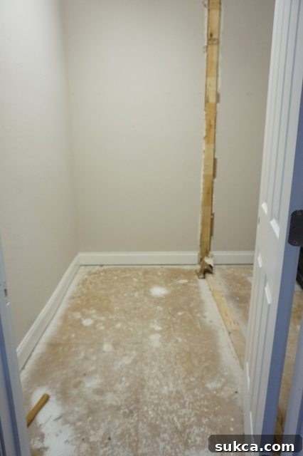 Current state of the Jack and Jill bathroom area