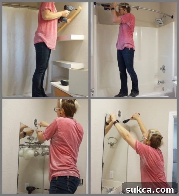 Bathroom stripped down to studs