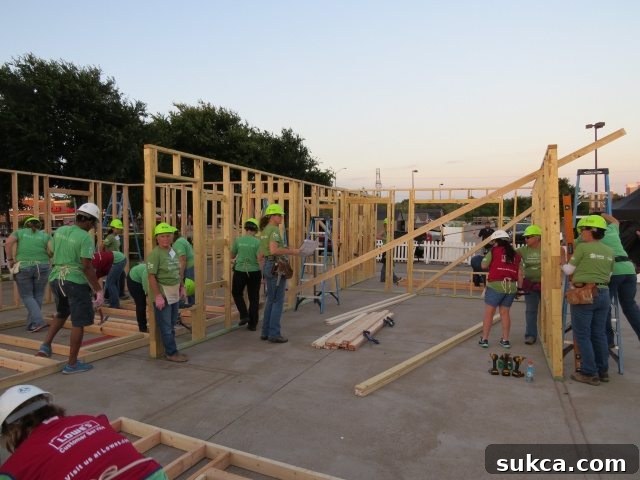 Women Build volunteers, including the author, working with Lowe's and Habitat for Humanity