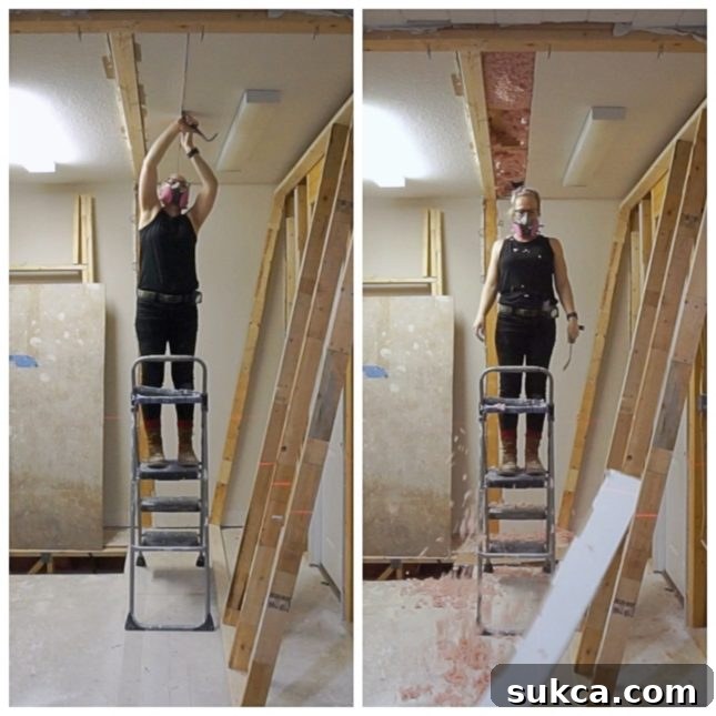 Jack and Jill bathroom framing.