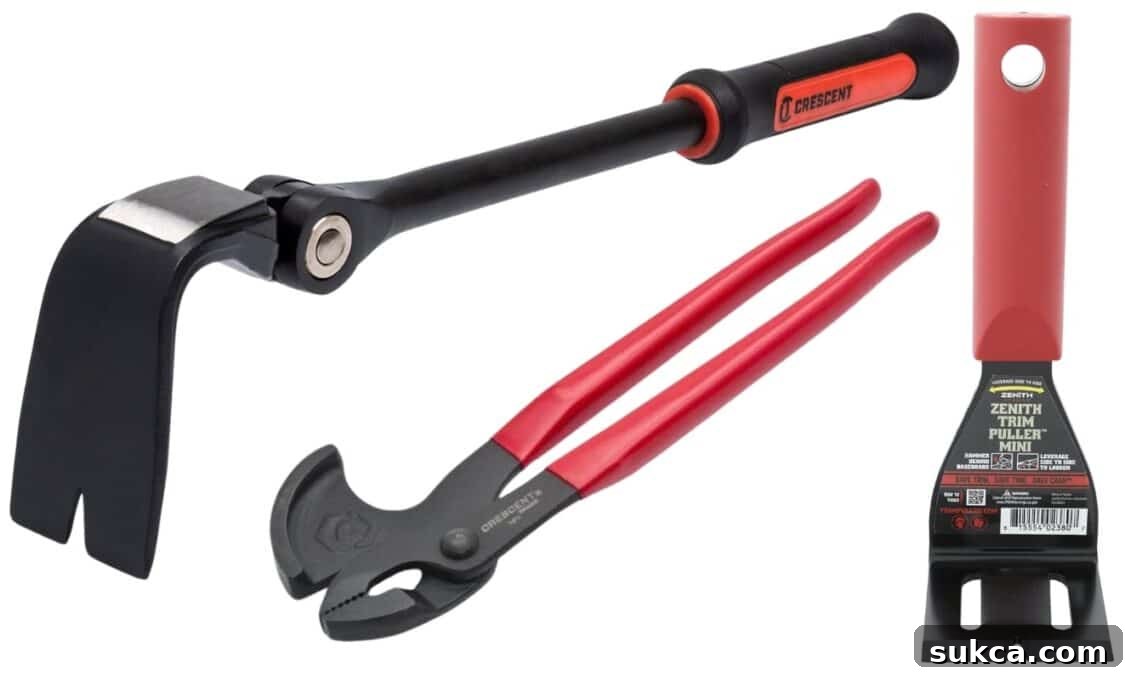 Specialized hand tools for efficient and damage-free demolition