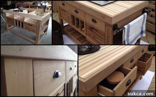 How to Build a DIY Kitchen Island Storage Cart