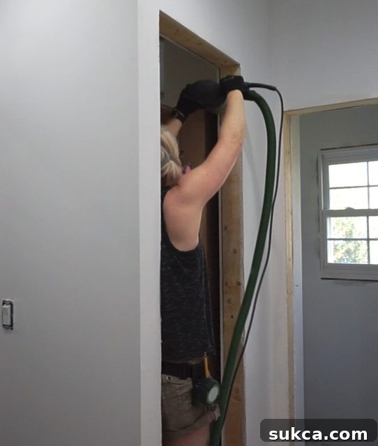 Orbital Sander Ineffective on Studs Attempting to sand down proud studs with an orbital sander