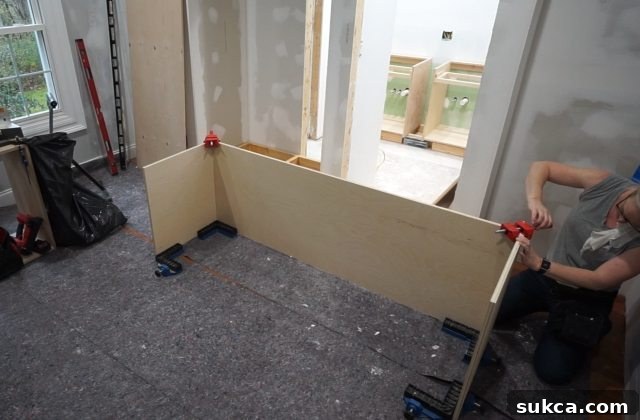 26-inch Deep Wardrobe Cabinet for Hanging Building the deep section of the bedroom wardrobe for hanging clothes