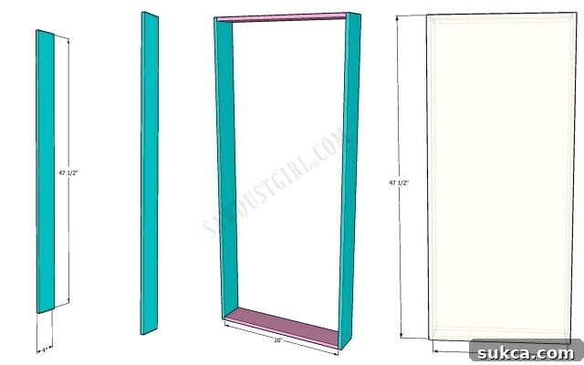 Woodworking plans for over the toilet cabinet - cut list